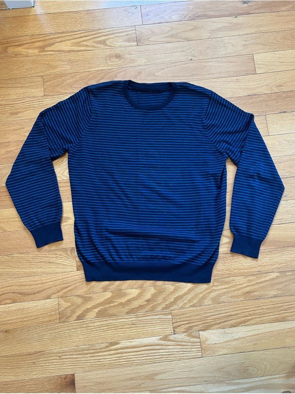 J. Crew Cotton Cashmere Blend Striped Men’s Crewneck Sweater